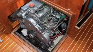 Diesel engine maintenance on a yacht