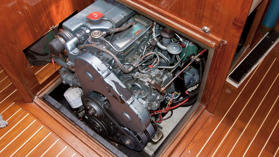 Diesel engine maintenance on a yacht