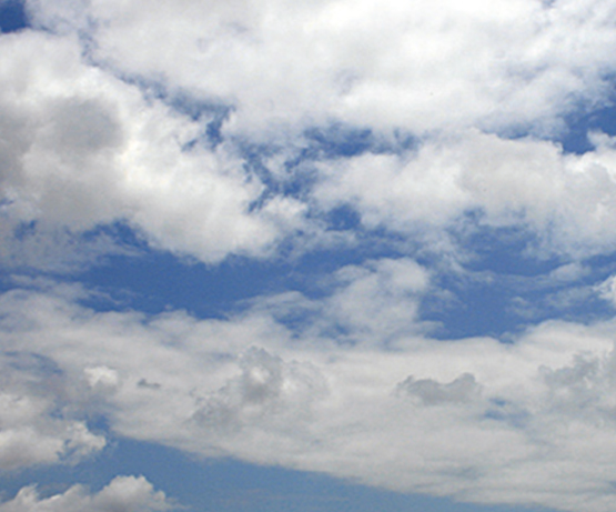 Stratocumulus: Stratocumulus not from spreading Cumulus, with Cumulus base at a different level.