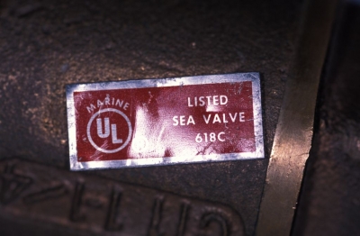 UL Marine Sea Valve symbol or nameplate