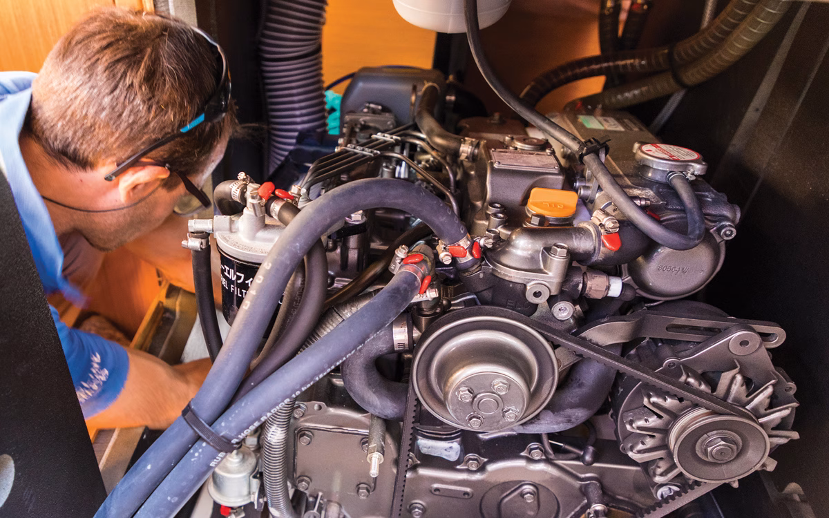 Preparing your Sailboat for the Hard Stand engine maintenance