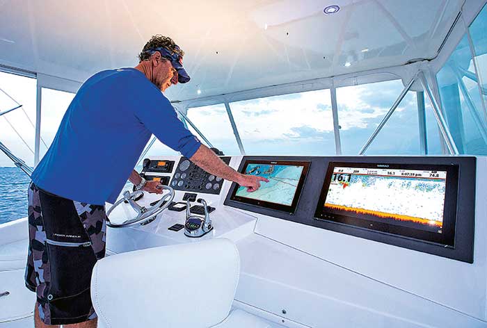 GPS plotters for judging distances at sea
