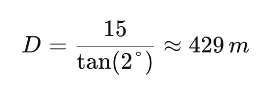 angle to distance conversion